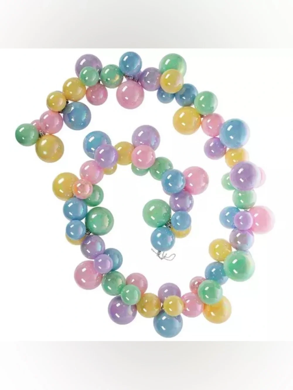 Pastel Cluster Ball Ornament Garland